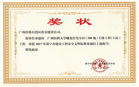 南寧分公司四個(gè)項(xiàng)目獲表彰！